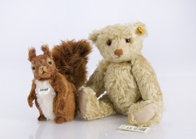 Lot 387 - Two Steiff yellow tag teddy bear and soft toy