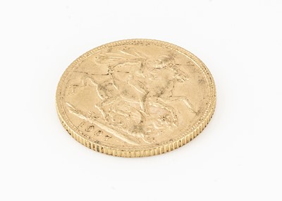 Lot 186 - An Edward VII full gold Sovereign