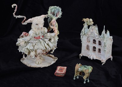 Lot 596 - A Laetita Mieral 'Merveilles en Papier' Camille little Goat Girl and her Dolls’ House