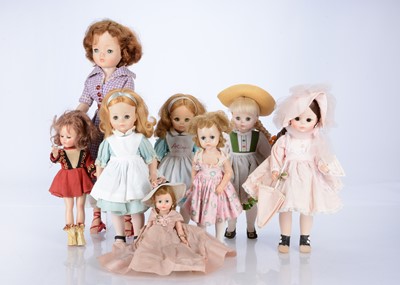 Lot 611 - Eight Madame Alexander dolls