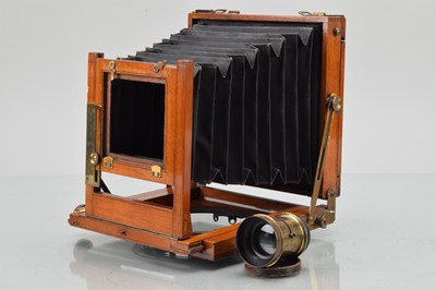 Lot 25 - The Victory'' A Thorton Pickard Half Plate Mahogany & Brass Half Plate Field Camera