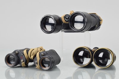 Lot 129 - Three Pairs of Military Binoculars