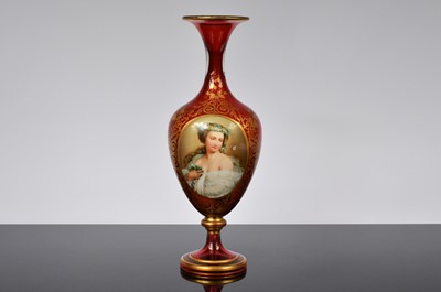Lot 40 - A late 19th century Bohemian glass ornamental glass
