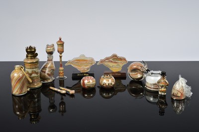 Lot 45 - A collection of Alum Bay sand souvenirs