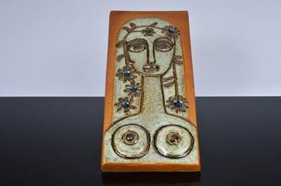 Lot 110 - A Danish stoneware wall plaque from Soholm Stentoj