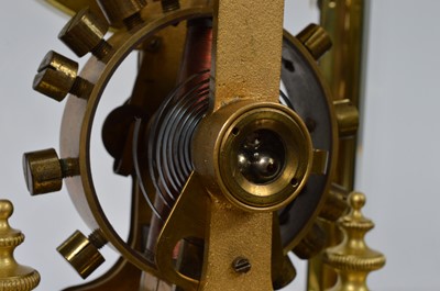 Lot 16 - An early 20th century Eureka Clock Co Ltd electronic brass and glazed mantle clock