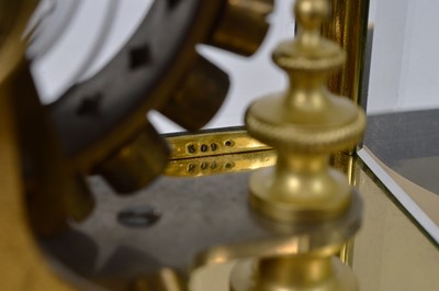 Lot 16 - An early 20th century Eureka Clock Co Ltd electronic brass and glazed mantle clock