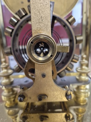 Lot 16 - An early 20th century Eureka Clock Co Ltd electronic brass and glazed mantle clock