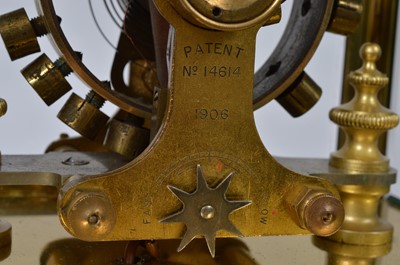 Lot 16 - An early 20th century Eureka Clock Co Ltd electronic brass and glazed mantle clock