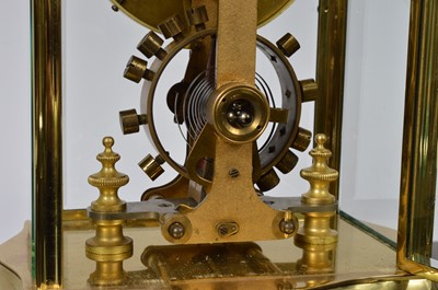Lot 16 - An early 20th century Eureka Clock Co Ltd electronic brass and glazed mantle clock