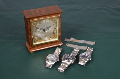Lot 170 - Three watches and a clock