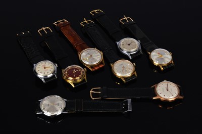 Lot 238 - A group of eight vintage mechanical wristwatches