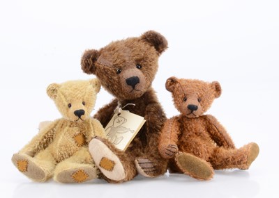 Lot 17 - Three Fluff and Stuff artist teddy bears by Kate Turmeau