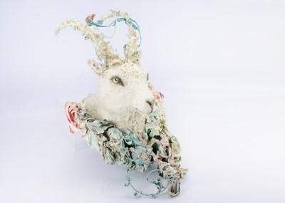 Lot 87 - A Laetita Mieral ‘Merveilles en Papier’ Ibex mounted head Fairy Tale Wall plaque