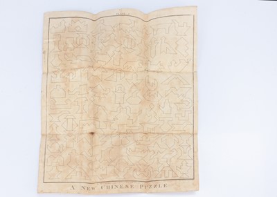 Lot 190 - An 19th century ‘A New Chinese Puzzle’ mounted on linen