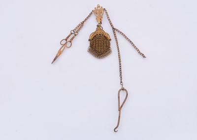 Lot 781 - A 19th century doll’s gilt chatelaine