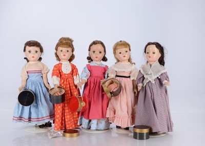 Lot 875 - A complete set of Madame Alexander Little Women dolls