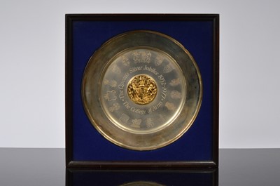 Lot 300 - A 1970s silver limited edition commemorative plate