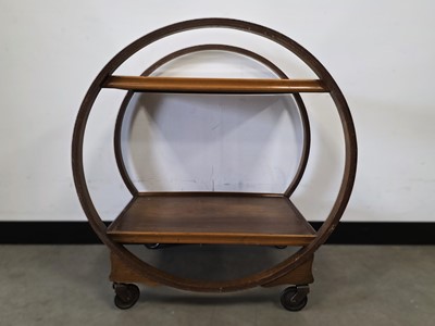 Lot 512 - An Art Deco walnut two tier Drinks Trolley
