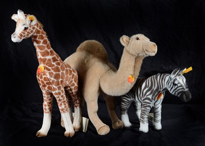 Lot 115 - Three recent Steiff yellow tagged wild hoofed animals