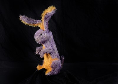 Lot 124 - A rare British 1920s purple and orange mohair rabbit