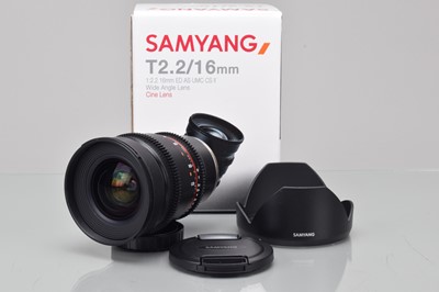 Lot 388 - A Samyang 16mm T2.2 ED AS UMC CS II Lens