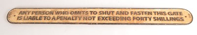 Lot 328 - LNER Shut The Gate Penalty Notice