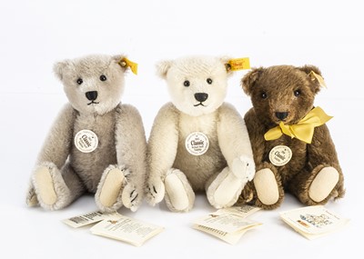 Lot 54 - Three Steiff yellow taggd Teddy Bears