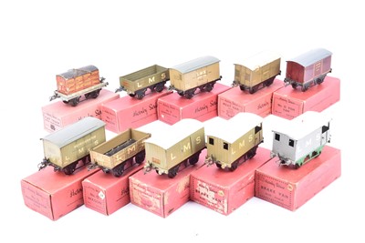 Lot 114 - Hornby 0 Gauge LMS 4-wheel Rolling Stock
