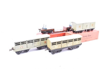 Lot 115 - Hornby 0 Gauge NE bogie Goods Rolling Stock