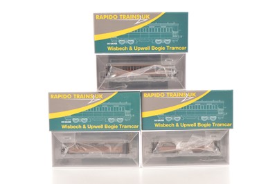 Lot 337 - Rapido Trains OO Gauge Wisbech & Upwell Bogie Tramcars (3)
