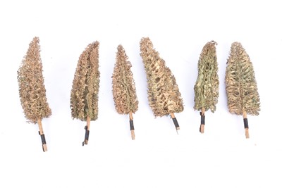 Lot 137 - Six Hornby 0 Gauge Trees with clips to fit on fencing