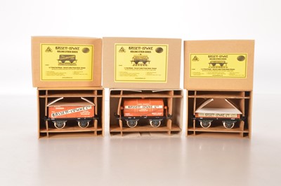 Lot 564 - Bassett-Lowke Modern issue 0 Gauge Private Owner Goods Wagons (3)