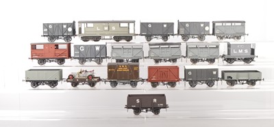 Lot 577 - Peco/Aitch and other commercial manufacturers 0 Gauge Finescale Kit built Plastic bodied Goods Wagons (18)