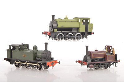 Lot 579 - Unknown make 0 Gauge Finescale Kit and Scratch built group of Industrial Tank Locomotives (3)