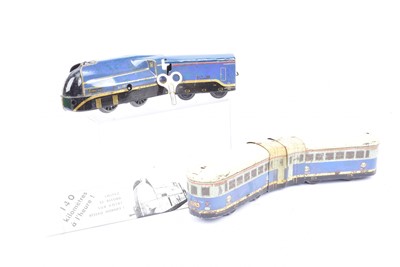 Lot 158 - French Hornby 0 Gauge unboxed part AD-1 PLM clockwork Passenger Set