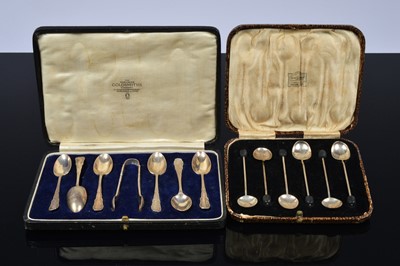 Lot 388 - Two cased sets of spoons