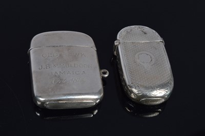 Lot 390 - Two Victorian silver vesta cases