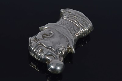 Lot 406 - A modern silver novelty vesta case