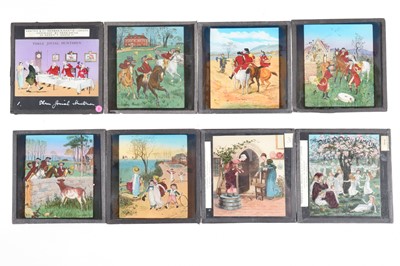 Lot 37 - A Fifteen Newton & Co. 3¼'' Magic Lantern Slide Series of ''The Pied Piper'' By Kate Greenaway