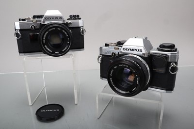 Lot 180 - Two Olympus OM-10 SLR Cameras