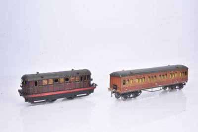 Lot 242 - Hornby 0 Gauge No 2 Metropolitan 3-Rail Locomotive and Coach