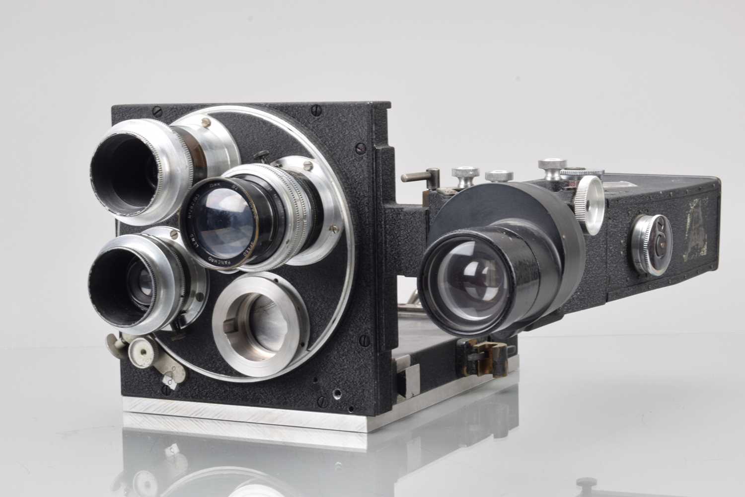 Lot 461 - A Mitchell Four Lens Turret Front & Mitchell Viewfinder