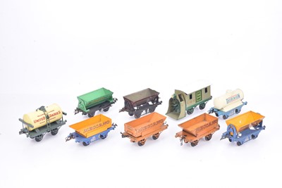 Lot 256 - Hornby 0 Gauge Milk Tank wagon and other Rolling Stock