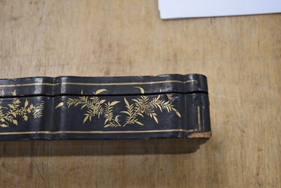 Lot 1 - A Chinese lacquered fan case