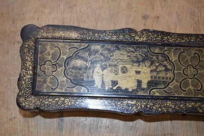 Lot 1 - A Chinese lacquered fan case