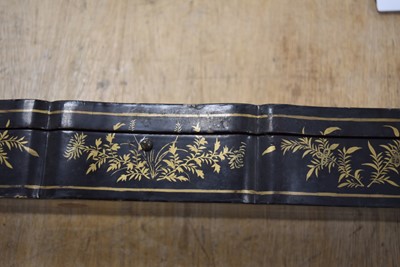Lot 1 - A Chinese lacquered fan case