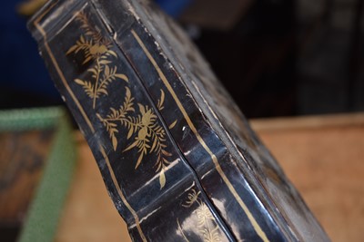 Lot 1 - A Chinese lacquered fan case