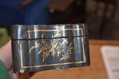 Lot 1 - A Chinese lacquered fan case
