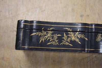 Lot 1 - A Chinese lacquered fan case